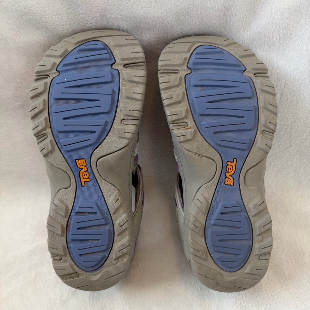 Teva Kid’s Manatee Sandal Gray and Lavender Outdoor Closed Toe Sandals Size 2 - Picture 10 of 11